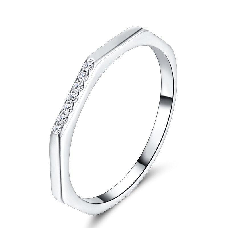 3 Color New Design Silver Stylish Stackable AAAA Simulated Diamonds Ring - Fashion Original Unique Rings - The Jewellery Supermarket