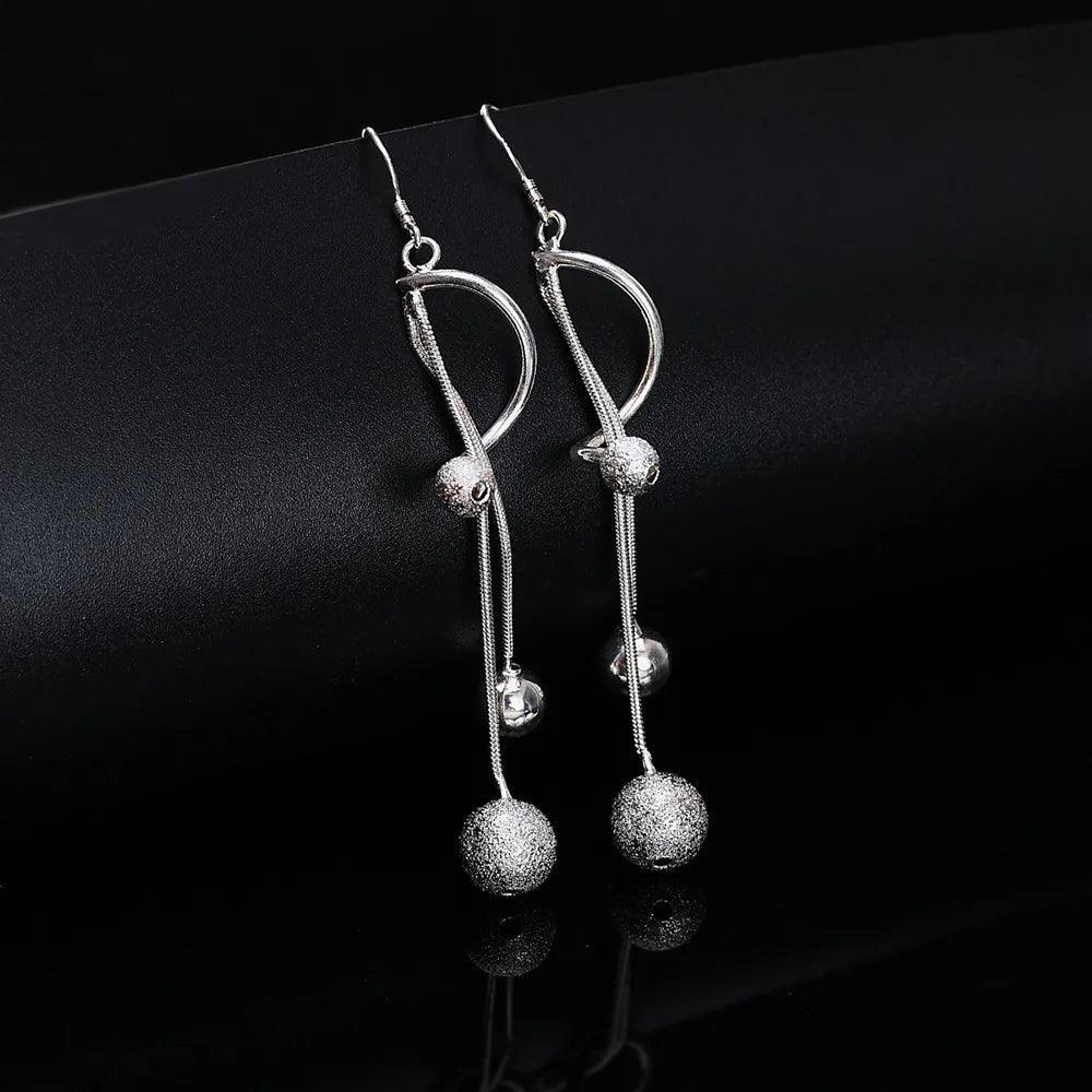 New silver colour Earrings - High Quality Fashion Elegant Women Classic Jewellery - Ideal Gifts - The Jewellery Supermarket
