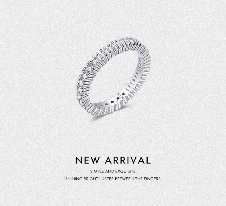 Amazing Real Silver Classic Sparkling Round Square AAAA Simulated Diamonds Rings - Luxury Fine Jewellery - The Jewellery Supermarket