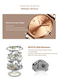 Simple Elegant Round Dial Fashion Stainless Steel Ladies Watches Rose Gold Colour Quartz Wristwatches with Bracelets