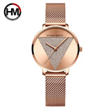 Original Design Elegant Quartz Ladies Watches Fashion Japan Movement Stainless Steel Rose Gold Colour Wristwatches