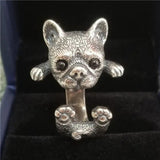 New Cute Lifelike Cat Opening Rings For Women and Girls - Trendy Silver Color Adjustable Jewellery Rings - The Jewellery Supermarket