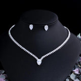 New Shiny AAA+ Cubic Zirconia Diamonds Evening Party Dress Jewellery Set - Trendy Bridal Wedding Collection - The Jewellery Supermarket