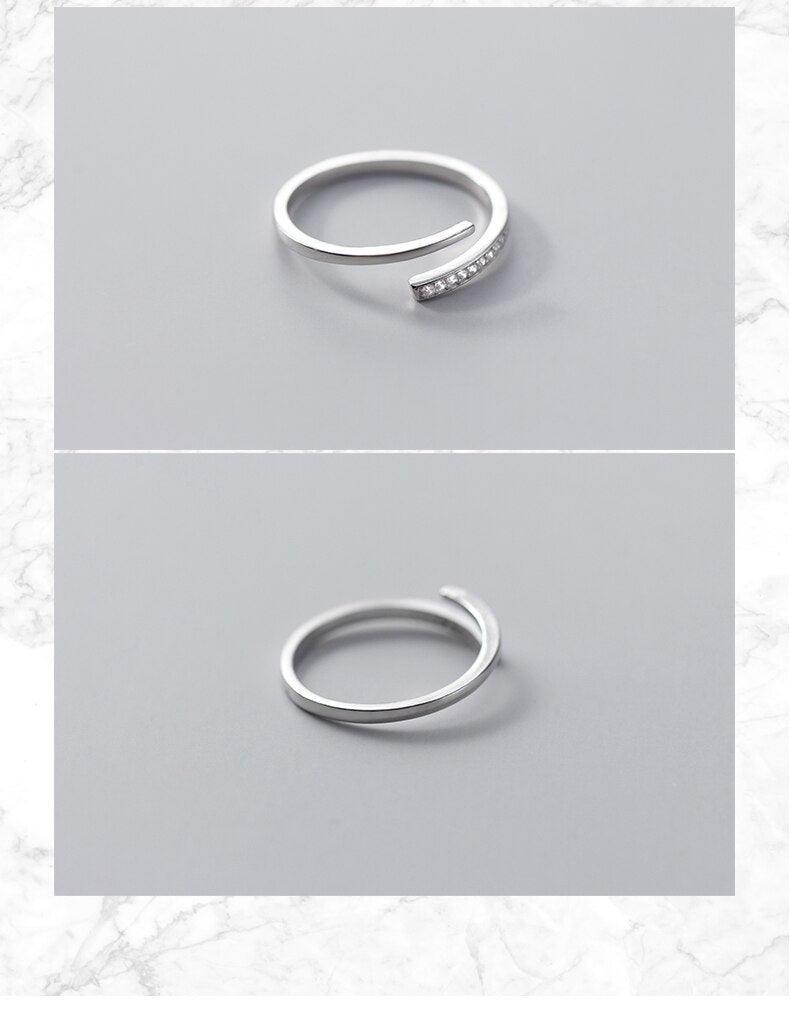 Authentic 925 Sterling Silver Luminous AAAA Simulated Diamonds Ring - Simple Wedding Fine Jewellery - The Jewellery Supermarket