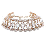 New Shiny Rhombus Crystal Bracelet Bangle for Women -  Popular Hollow Jewellery Rhinestone Bracelet