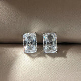 Glorious Classic 14K White Gold Plated Real Moissanite Diamonds Earrings For Women - Sterling Silver Fine Jewellery - The Jewellery Supermarket