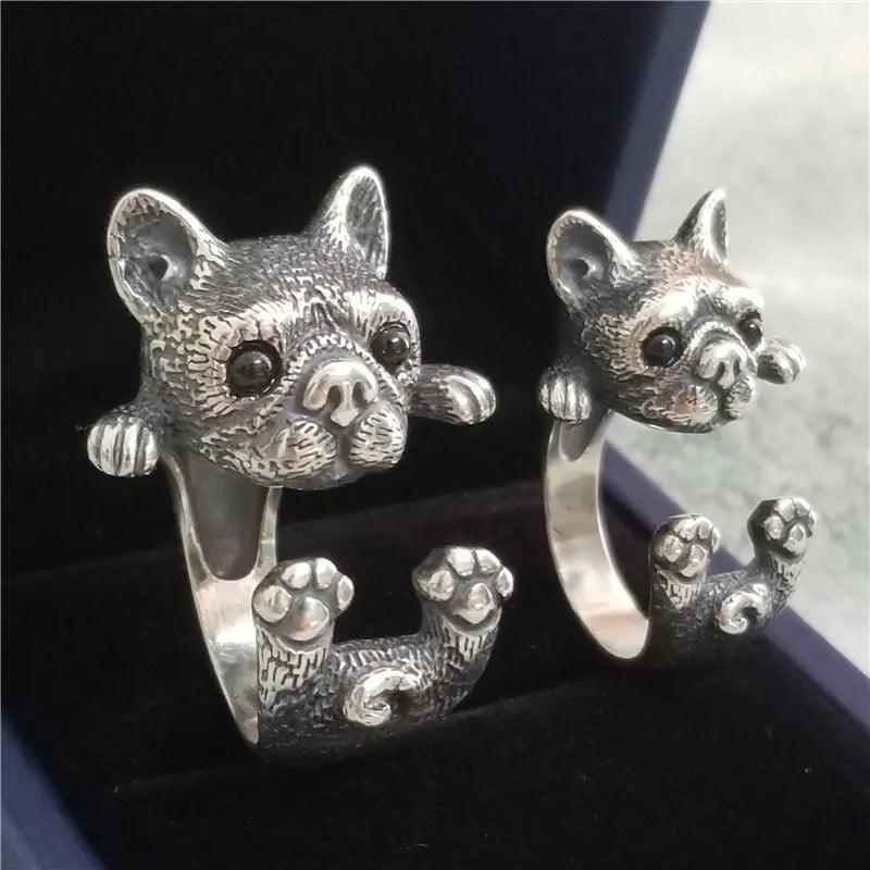 New Cute Lifelike Cat Opening Rings For Women and Girls - Trendy Silver Color Adjustable Jewellery Rings - The Jewellery Supermarket