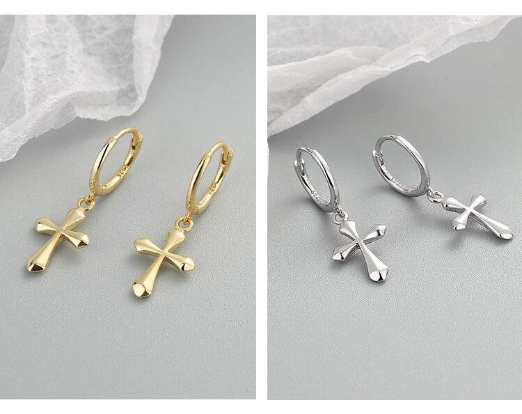 Luxury AAA Cubic Zirconia Crystals Cross Pendant - Gold Colour Stainless Steel Chain Necklace Christian Jewellery - The Jewellery Supermarket