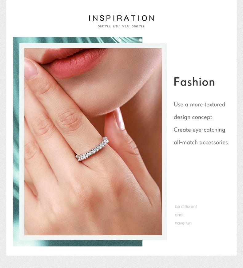 Amazing Real Silver Classic Sparkling Round Square AAAA Simulated Diamonds Rings - Luxury Fine Jewellery - The Jewellery Supermarket