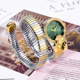 High Quality Top Brand Golden Colour Snakes Shape Ladies Watch Jewellery - Casual Fashion Dress Women's Watches