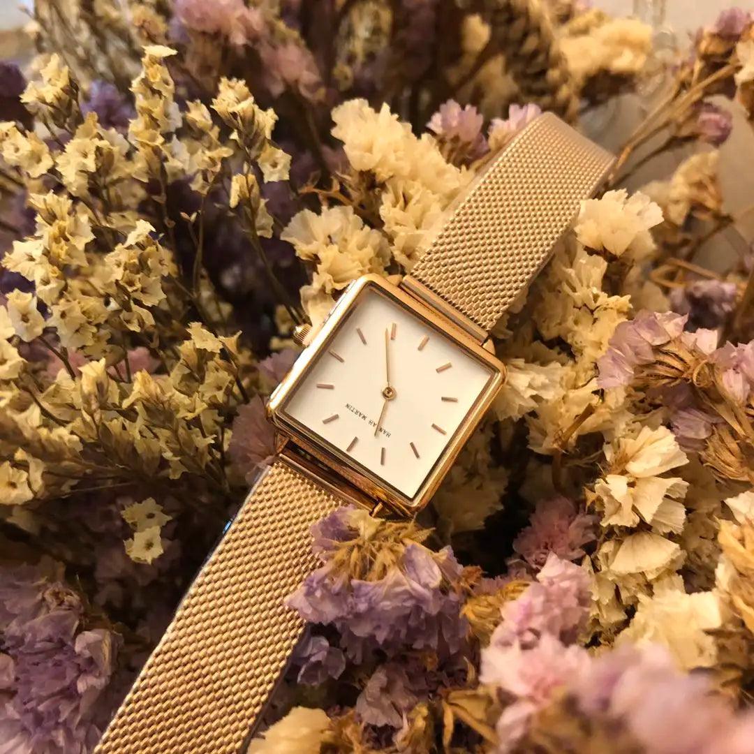 Top Luxury Brand Elegant Ladies Square Dial Wristwatches - Genuine Leather Strap Quartz Movement Design Women Gifts