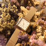 Top Luxury Brand Elegant Ladies Square Dial Wristwatches - Genuine Leather Strap Quartz Movement Design Women Gifts