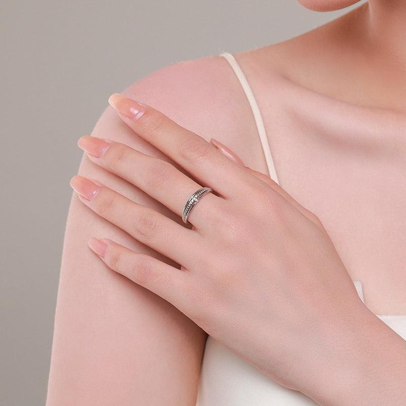 Sterling Silver Simple Faith Cross Ring For Women - Wedding Engagement Rings For Women Fine Jewellery - The Jewellery Supermarket