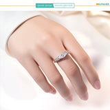 Angel's Eye Design 1CT 5*10MM VVS1 Moissanite Diamond Ring For Women Sterling Silver Engagement Wedding Jewellery