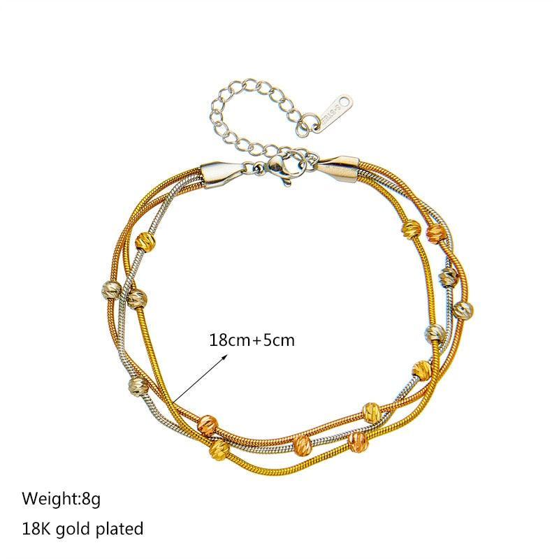 316L Stainless Steel Gold Colour Heart Butterfly Thick Bracelet For Women - High Quality Charming Jewellery - The Jewellery Supermarket