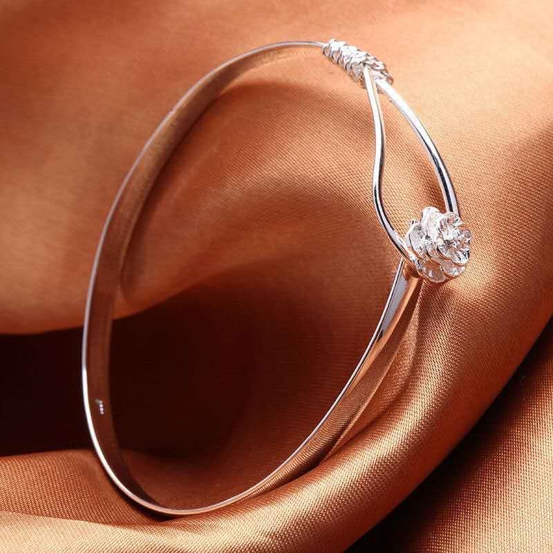 Fashion 925 Sterling Silver Lucky Beads charm Bangles For Women - Charm Bracelets Luxury Designer Jewellery - The Jewellery Supermarket