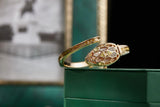 New Arrival Fashion Snake Design Women Bracelet Watches Inlaid with Rhinestones Cuff Bangle Quartz Jewellery Watches