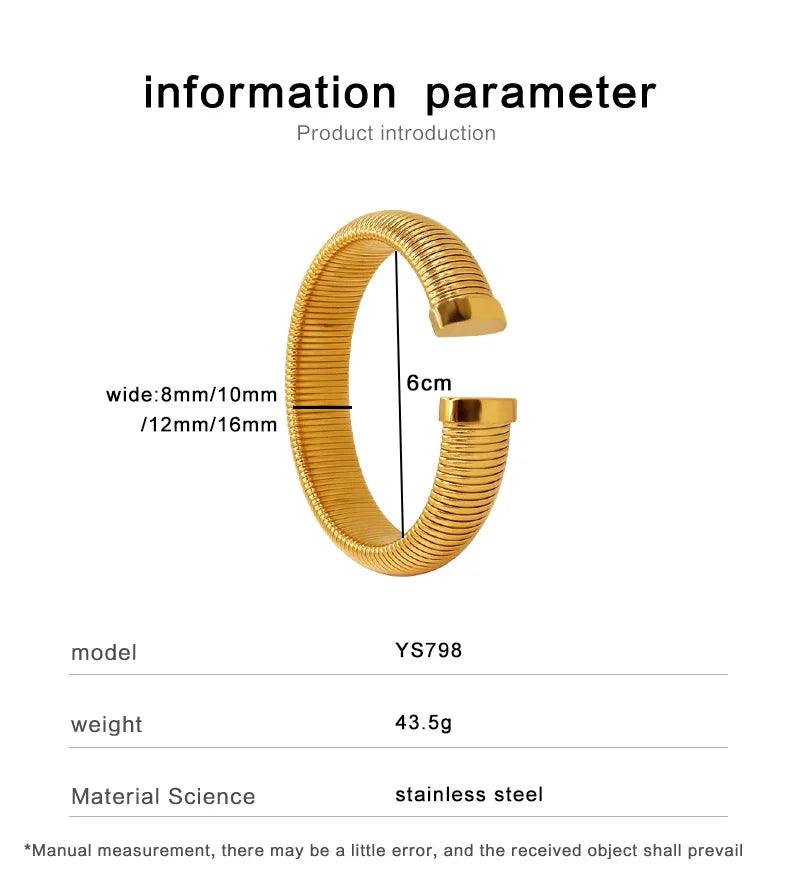 New 4 Styles Waterproof Textured Stainless Steel Cuff Bangles - High Quality Daily Wear Jewellery - The Jewellery Supermarket