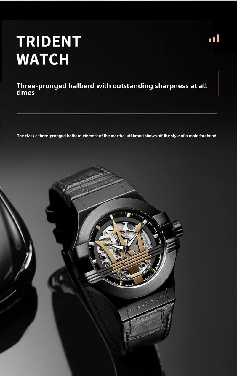 Maserati Mechanical Watch POTENZA Power Series Trident Fashion Mechanical Exquisite European American Watch