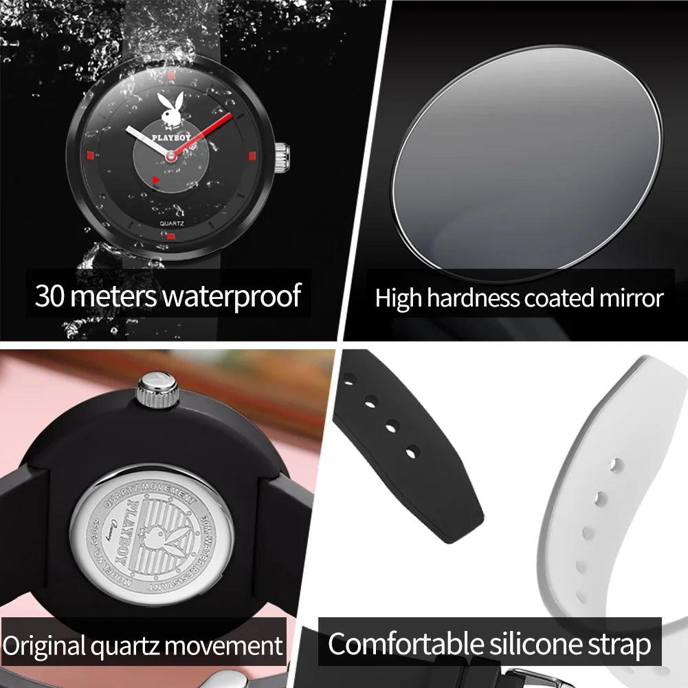 Original Silicone Strap Waterproof Quartz Simple Watches for Women - High Quality Elegant Fashion Lady WristWatches