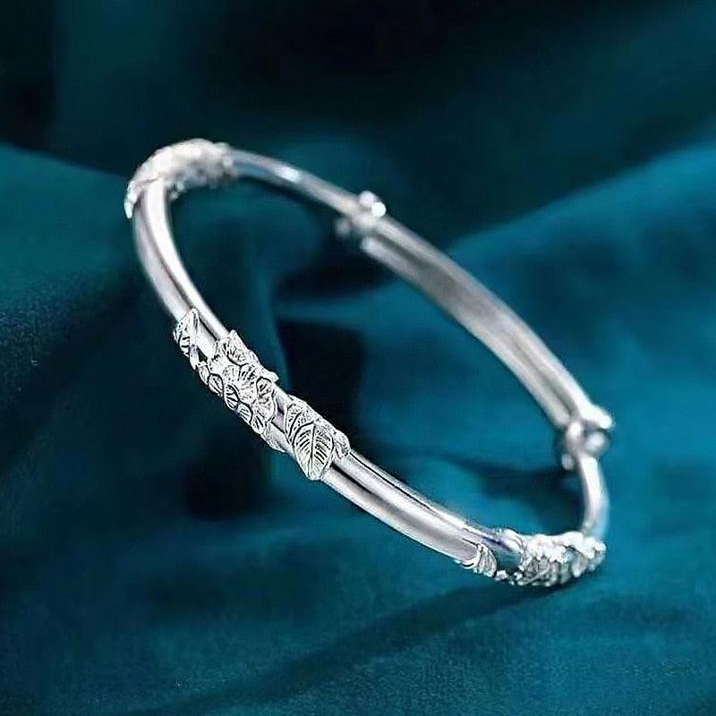 Fashion 925 Sterling Silver Lucky Beads charm Bangles For Women - Charm Bracelets Luxury Designer Jewellery - The Jewellery Supermarket