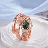 Unique Design Snake Watches for Women - Luxury Stainless Steel Quartz Fashion Lady Dress Jewellery