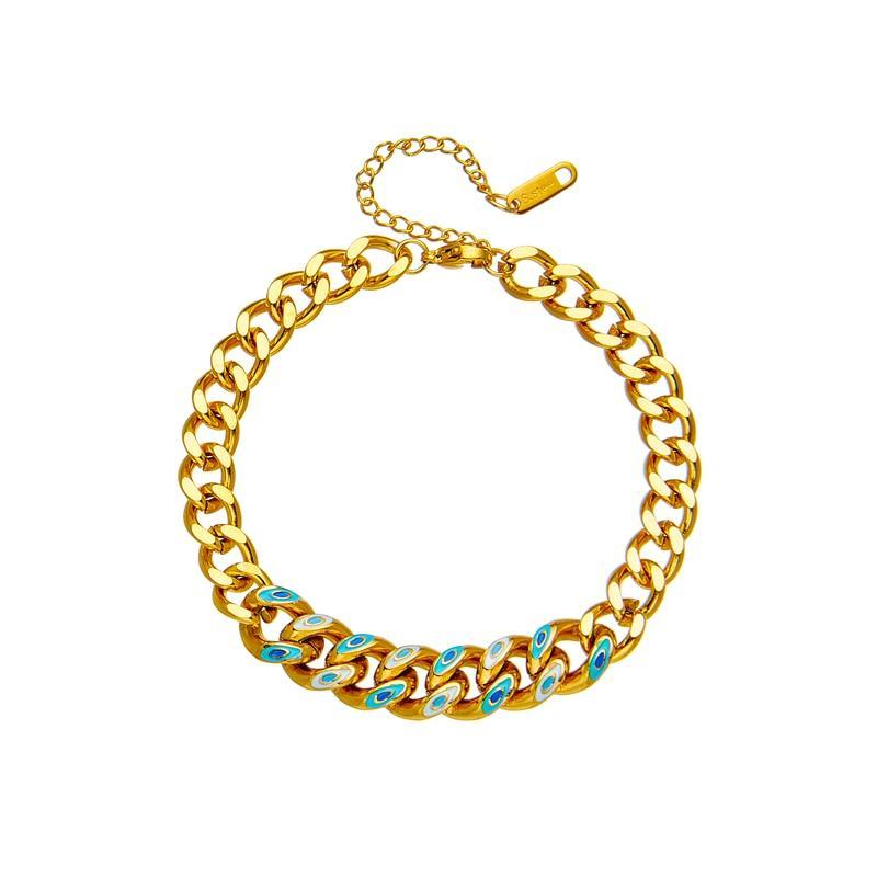 316L Stainless Steel Gold Colour Heart Butterfly Thick Bracelet For Women - High Quality Charming Jewellery - The Jewellery Supermarket