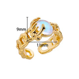 Luxury AAA Zircon Crystals Irregular Stainless Steel Gold Colour Couple Double Layer Rings, Fashion Jewellery - The Jewellery Supermarket