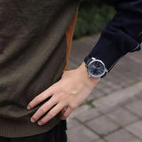 New Maserati Watch Men's Dial Simple Quartz Classic Business Blue Leather Strap Three-eye Timing waterproof  Watch