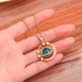 New Arrival Delicate and Beautiful Starry Pendant Necklace With Micro-Inlaid AAA Zirconium Crsytals - Luxury Pendant