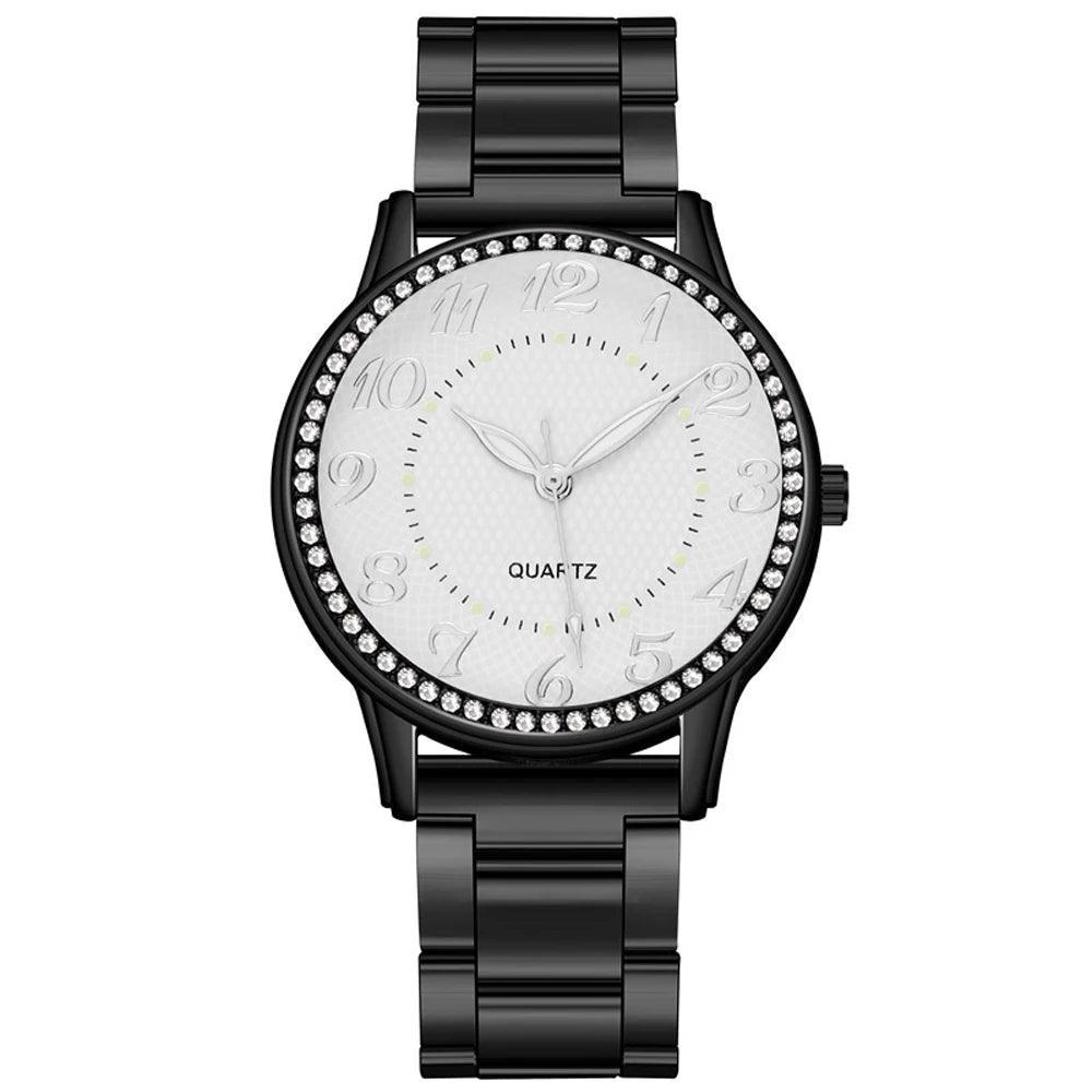 Elegant Dress Mesh Belt Rhinestones Quartz Watches Luxury Bracelet Quartz Watches for Women BusinessClock Relogio Feminino - The Jewellery Supermarket