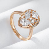 Fashion Unique Filled 14K Rose Gold AAA Zircon Diamonds Daily Fine Jewellery Gifts for Women