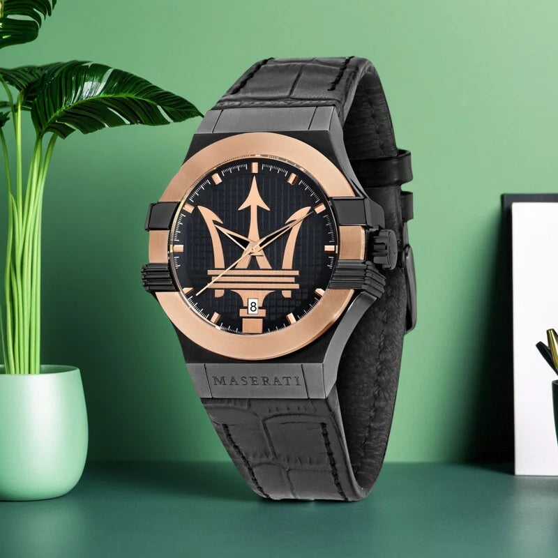 Maserati Fashion Multifunctional Big Trident Europe and United States Watch Luxury Authentic Waterproof Wristwatch