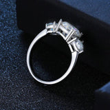 Excellent 3CT GRA Certified Double Halo Moissanite Rings for Women Engagement Wedding S925 Sterling Silver Jewellery