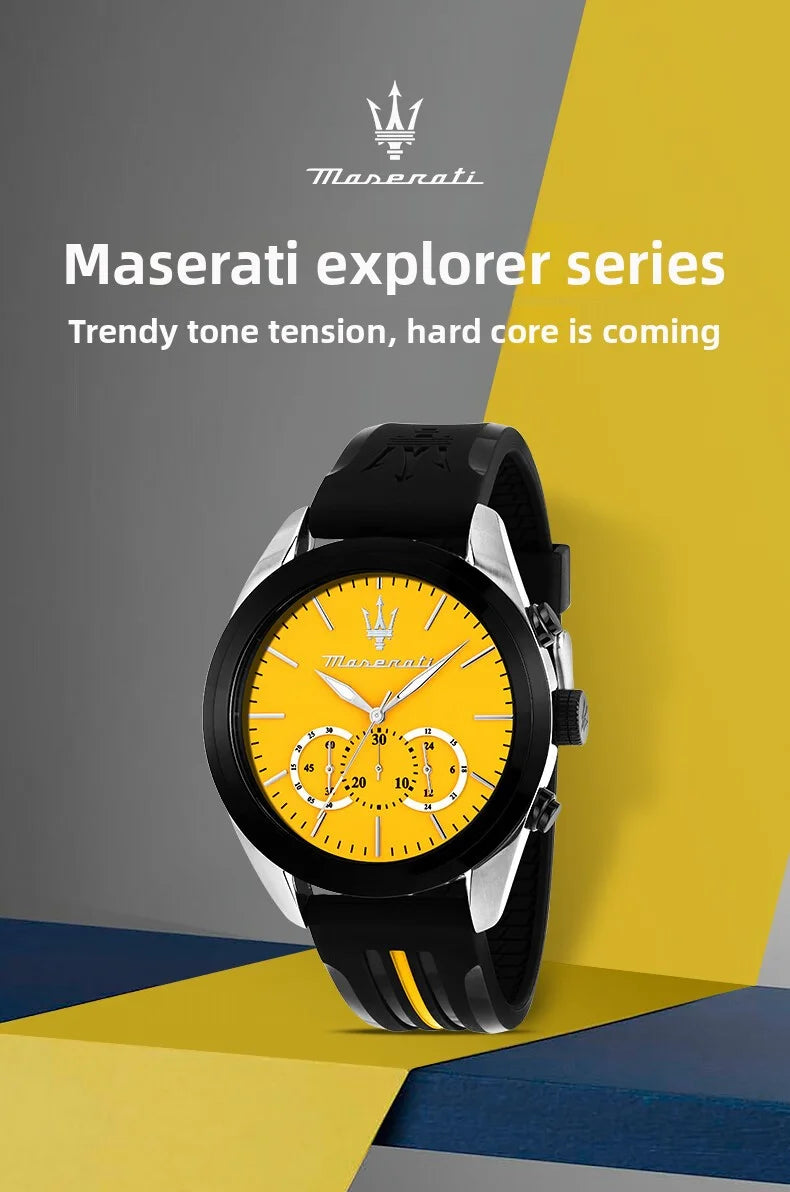 High Quality Maserati Trend Fashion Personality Explorer Series Multifunctional Chronograph High Quality Men's Watch