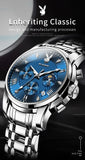 PLAYBOY Fashion Luxury Multifunction Original Waterproof Stainless Steel High Quality Quartz Watch for Men