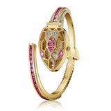 New Arrival Fashion Snake Design Women Bracelet Watches Inlaid with Rhinestones Cuff Bangle Quartz Jewellery Watches
