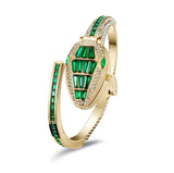 Luxury Snake Design Women's Quartz Bracelet Wrist Watches - Fashion Rhinestone Encrusted New Style Gift