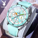 Stunning Top Brand Fashion Trend Elegant Original Silicone Strap Waterproof  Multifunction Quartz Wrist Watches