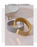 New Waterproof Stainless Steel Metal Wide Open Bracelet Bangle for Women High Quality Statement Daily Jewellery - The Jewellery Supermarket