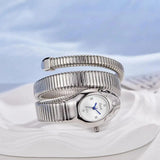 Unique Design Snake Watches for Women - Luxury Stainless Steel Quartz Fashion Lady Dress Jewellery