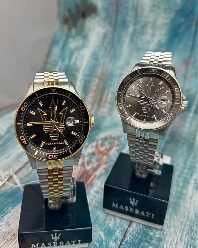 Luxury Maserati Watches Men's Luxury Fashion Trends in Europe and America Luminous Gold Steel Strap. Ideal Present