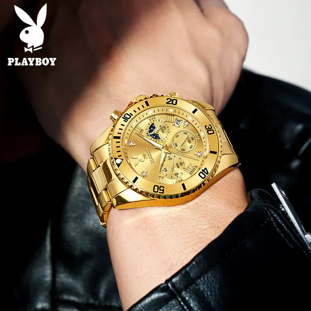 PLAYBOY High Quality Multifunction Best Selling Original Luxury Waterproof Fashion Business Quartz Wrist Watches