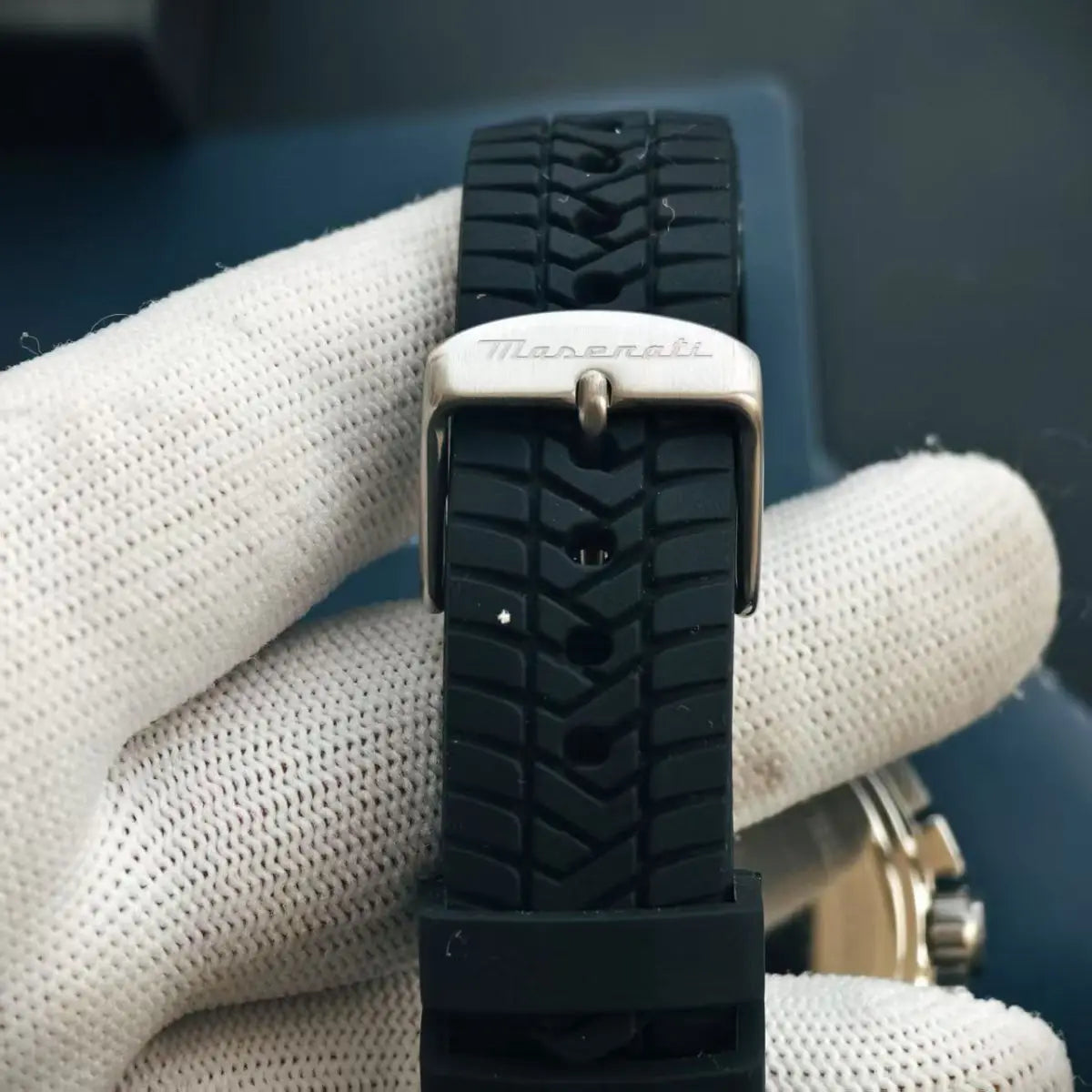 New Maserati Watch Men's Dial Simple Quartz Classic Business Blue Leather Strap Three-eye Timing waterproof  Watch