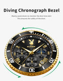 PLAYBOY Casual Business New Original Stainless Steel Multifunction Waterproof Luxury Quartz Men's Watches