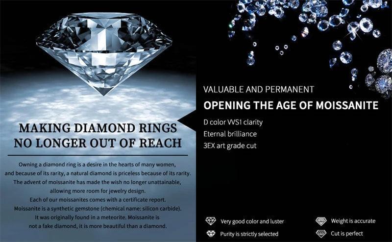 Alluring 2mm D Color Moissanite Diamonds Wedding Engagement Eternity Rings - 925 Sterling Silver Rings For Women - The Jewellery Supermarket