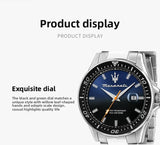 High Quality Maserati Waterproof Men's Business High-grade Green Water European and American Dial Quartz Watch