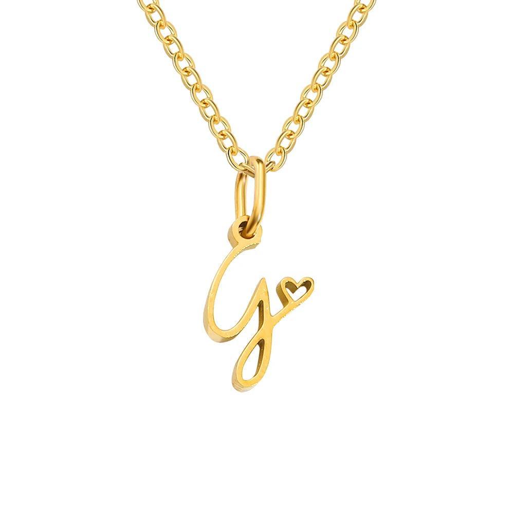 New Stainless Steel Initial Necklaces for Women and Girls - 26 Art Letters - Ideal Gifts - The Jewellery Supermarket