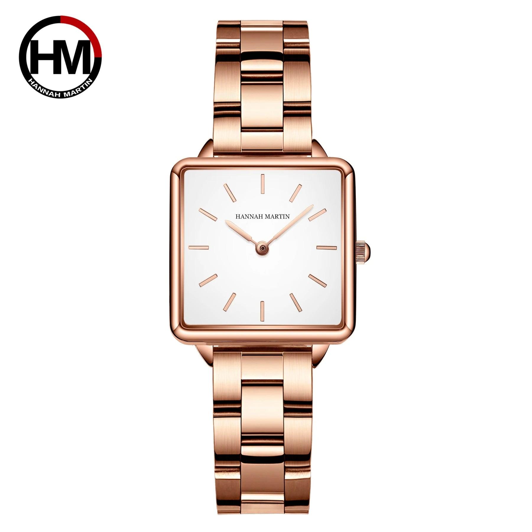 Simple Design Top Brand Stainless Steel Strap Quartz Ladies Watch - 3ATM Waterproof Multifunctional Women's Watches