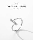 Authentic AAAA Simulated Diamonds 925 Sterling Silver Fashion Delicate Ring - Engagement Fine Jewellery - The Jewellery Supermarket